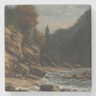 Bords du lac Léman - Gustave Courbet Steinuntersetzer