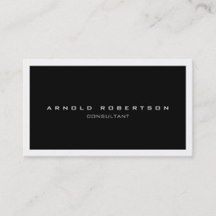 Bordure blanche chic Carte de visite professionnel