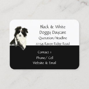 Bordure Collie Chien Animal Carte de visite d'aqua