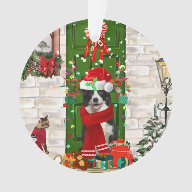Bordure Collie Chien Noël (devant)