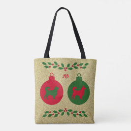 Bordure Collie et Sac fourre-tout de Noël Holly