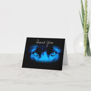 Bordure Collie Eyes Carte de remerciements