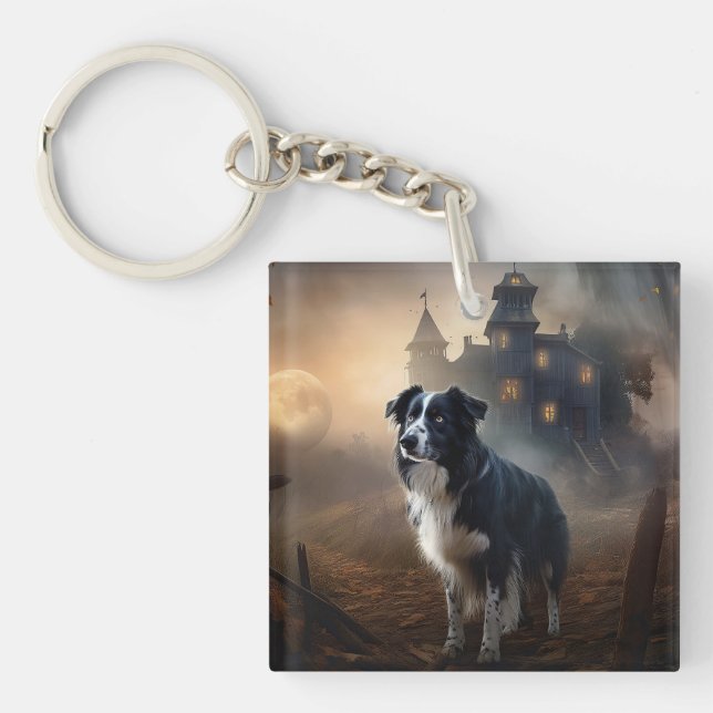 Bordure Collie Halloween effroi (Devant)