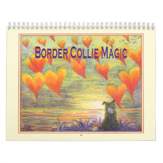 Bordure Collie Magic calendrier mural, photo par m