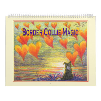 Bordure Collie Magic calendrier mural, photo par m