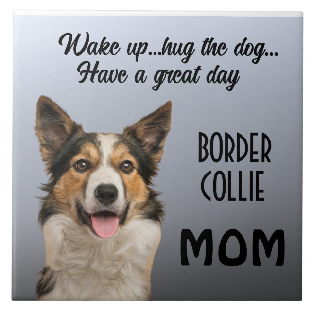Bordure Collie Maman Carreaux céramique (Devant)