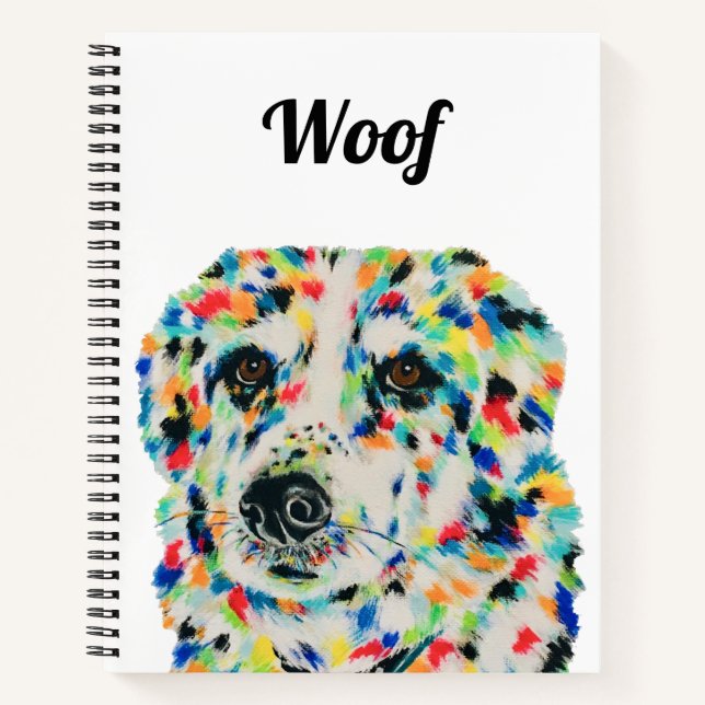 Bordure Collie Mix Carnet 8,5 po x 11 po (Devant)