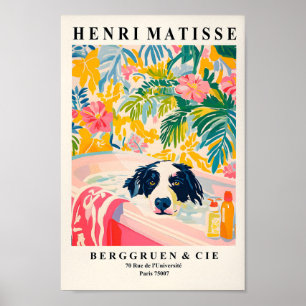 Bordure Collie Mur Art, Poster esthétique, Ba Amus