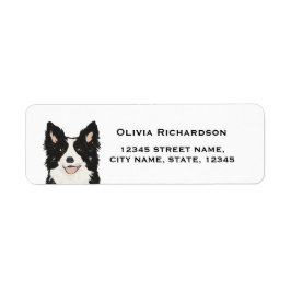 Bordure Collie Retourner les étiquettes d'adresse