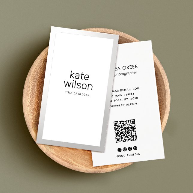 Bordure d'argent blanc simple et professionnelle (Créateur téléchargé)