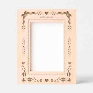 bordure de cadre cardiaque floral féminin