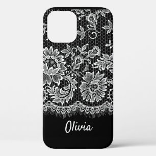 Bordure De Dentelle Blanche Sur coque iphone Coque