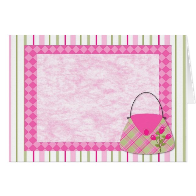 Bordure de sac de roses roses roses Shabby (Devant horizontal)