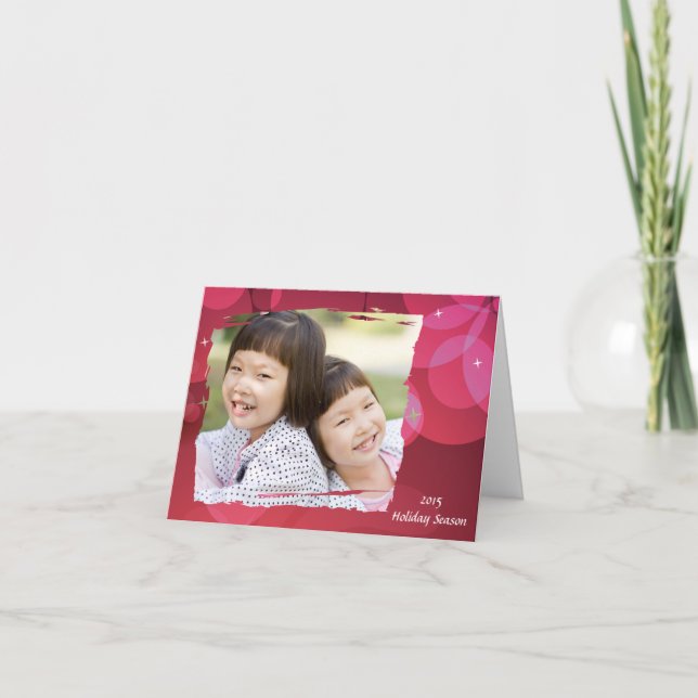 Bordure déchirée - Carte de vacances photo (Devant)