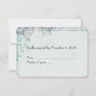 Bordure florale turquoise vintage RSVP