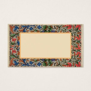 Bordure médiévale de fleurs mille fleurs