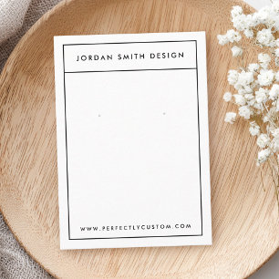 Bordure minimaliste cartes d'oreille blanches simp