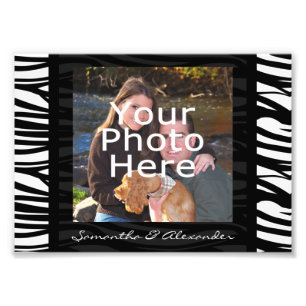 Bordure photo noire Zebra Stripes personnalisées