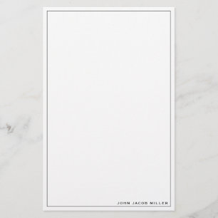Bordure simple minimaliste Carré Papier à lettre