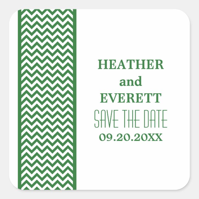 Bordure verte Chevron Enregistrer les stickers Dat (Devant)