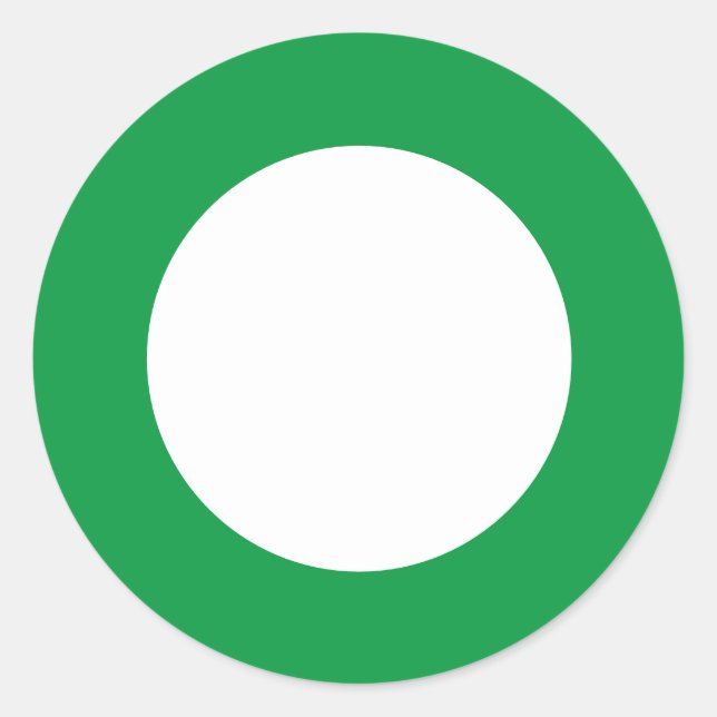 Bordures larges - Sticker Cercle d'alerte verte (Devant)