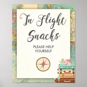 Bordverpflegung Reise-Abenteuer Food-Tisch-Schild Poster