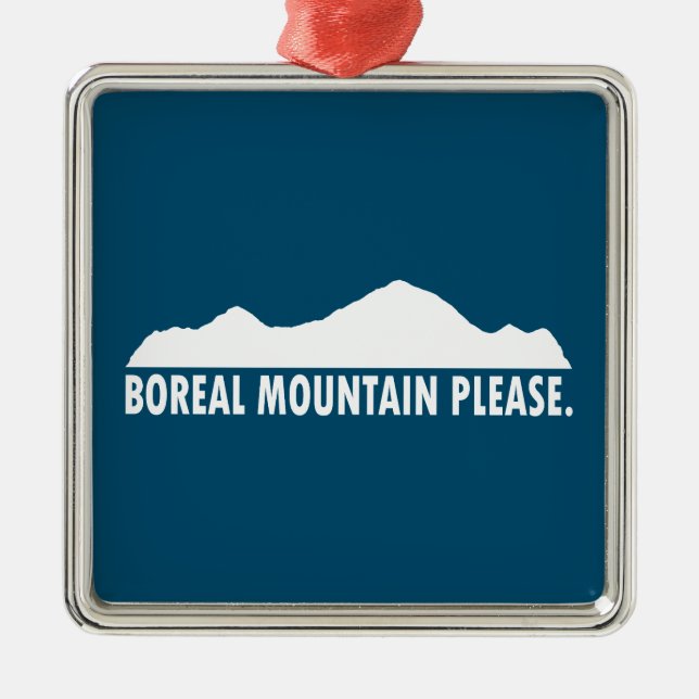 Boreal Mountain California Bitte Ornament Aus Metall (Vorne)