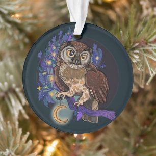 Boreal Night Tree Owl Ornament