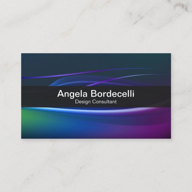 Borealis Lights Lila Blue Green Business Card Visitenkarte (Vorderseite)