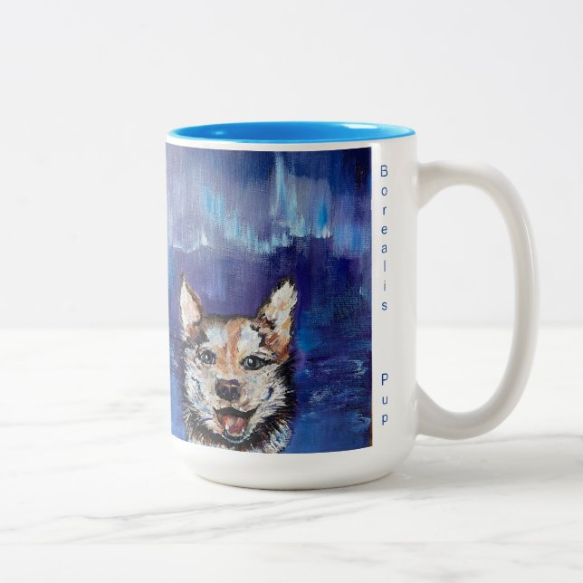 Borealis Pup 15 oz Tasse (Rechts)
