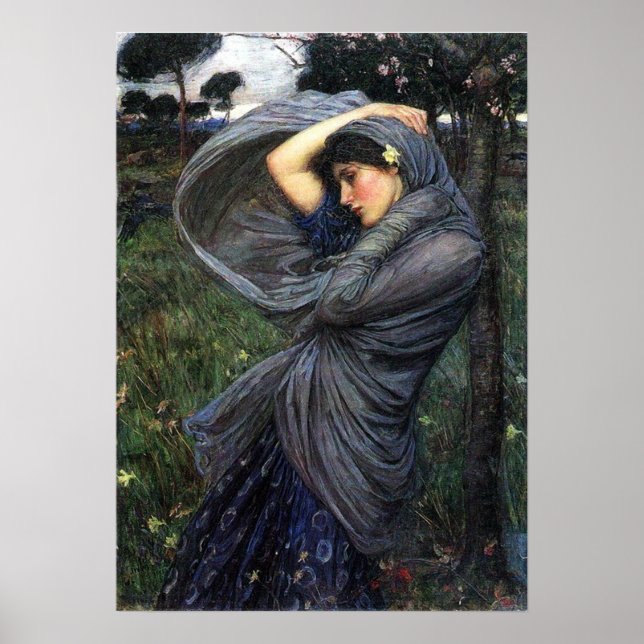 Boreas Pre-Raphaelite Poster von John W. Waterhous (Vorne)