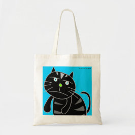 Bored Black Cat Tote Bag Tragetasche