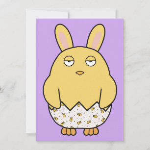 Bored Bunny Chick Einladung