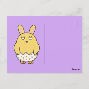 Bored Bunny Chick Postkarte