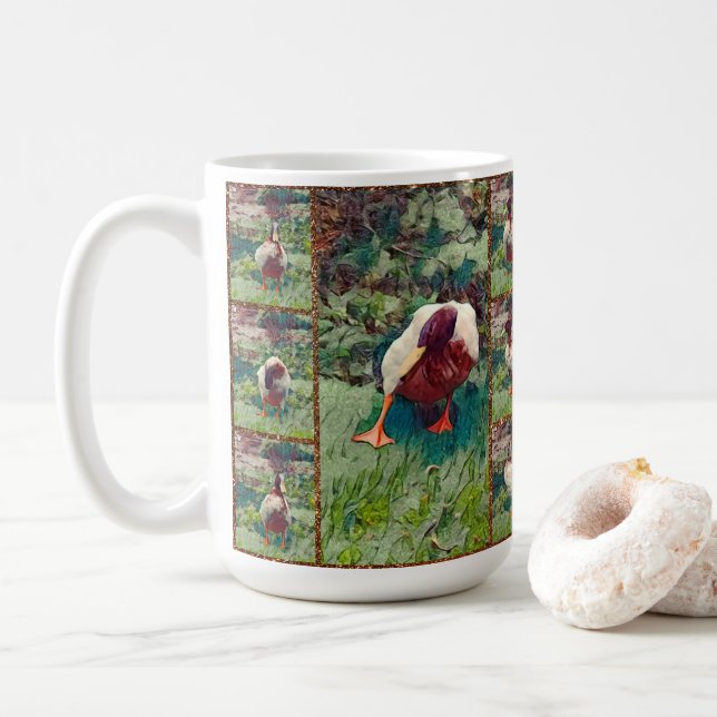 Bored Duck Foto Collage, Coffee Tasse (Mit Donut)