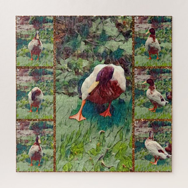 Bored Duck Foto Collage, Jigsaw Puzzle (Vertikal)