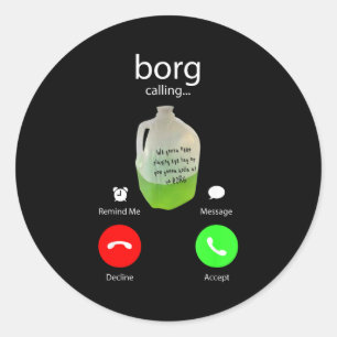 Borg Anruf-Shirt lustiges St. Patricks Bier Runder Aufkleber
