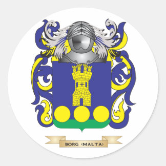 Borg- (Malta) Wappen (Familienwappen) Runder Aufkleber