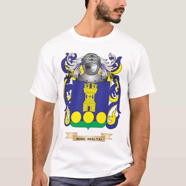 Borg- (Malta) Wappen (Familienwappen) T-Shirt (Vorderseite)