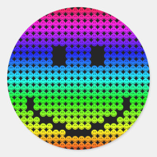 Borg Rainbow Runder Aufkleber
