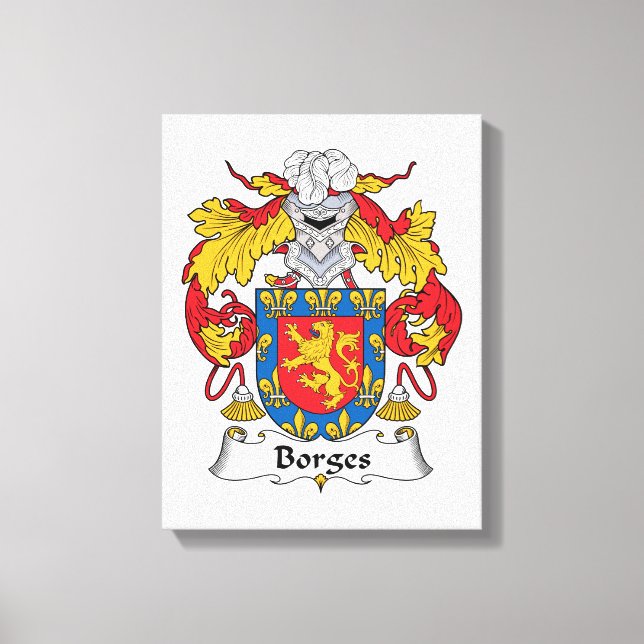 Borges Familienwappen Leinwanddruck (Vorderseite)