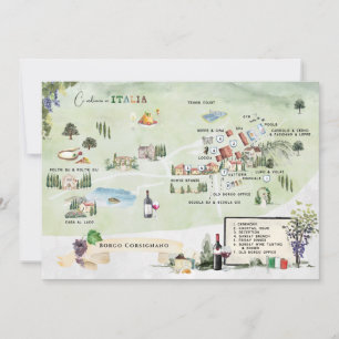 Borgo Corsignano Invitation Carte Itinéraire