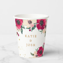 Borgundy und Gold Aquarellpapier