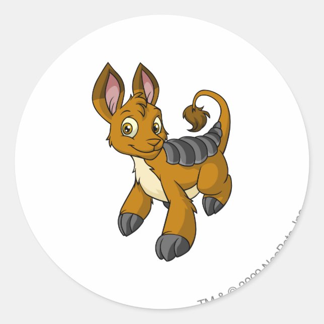 Bori Brown Runder Aufkleber (Vorderseite)