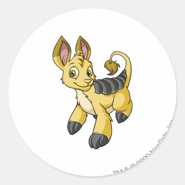 Bori Yellow Runder Aufkleber (Vorderseite)