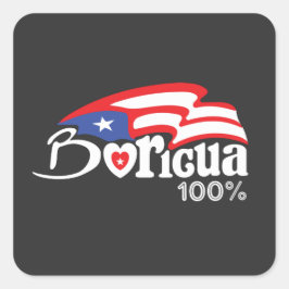 Boricua 100 % Puerto Rico Sticker