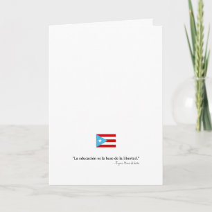 Boricua-Abschlusskarte – Puerto Rico-Flagge Hostos Karte