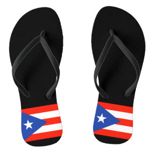 Boricua Bandera Puerto Rico Flag 4Hector Flip Flops