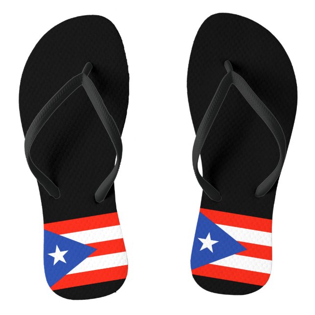 Boricua Bandera Puerto Rico Flag 4Hector Flip Flops (Fußbett)