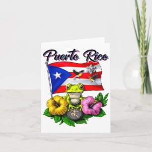Boricua Coqui Frog Taino Puerto Rico Puerto Rico Karte